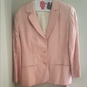 Women's Vintage Raw Silk Pink Blazer